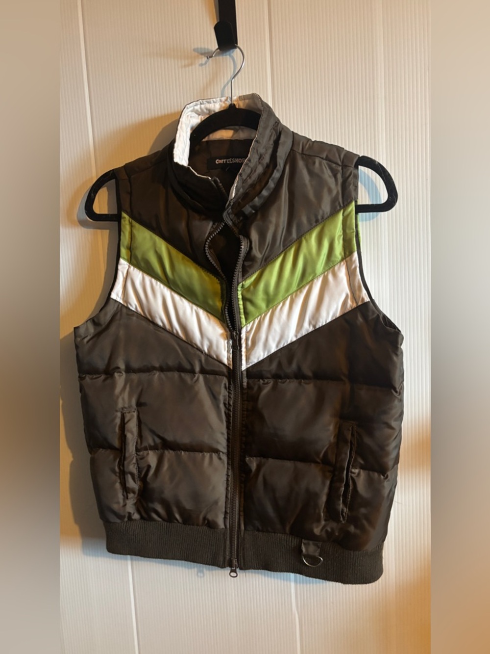CoffeeShop Black Jacket with White Trim and Red Logo Hearts